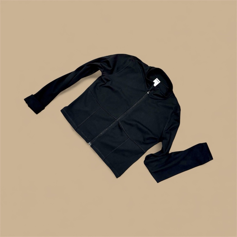 PINK Victoria's Secret Black Zip-Up Top